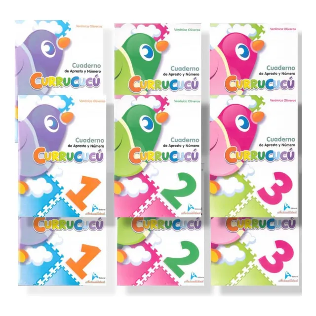 Cuaderno De Apresto Y Numero Currucucu 1 2 3