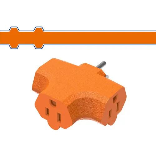 Adaptador  Toma Tipo T Naranja 15a Wadfow