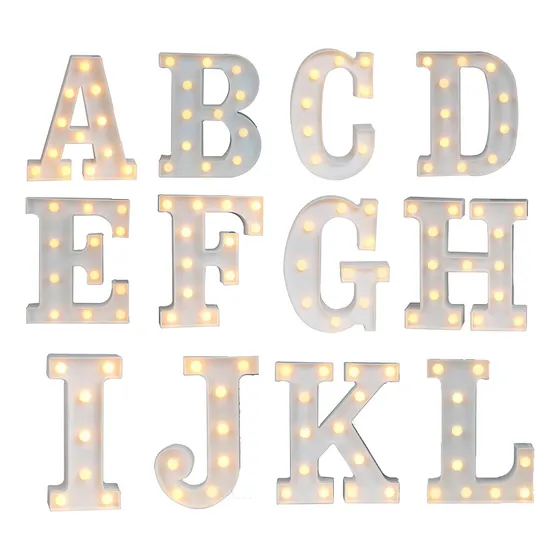 Letras Numeros Led Cumpleaños Fiestas Matrimonios 22cm