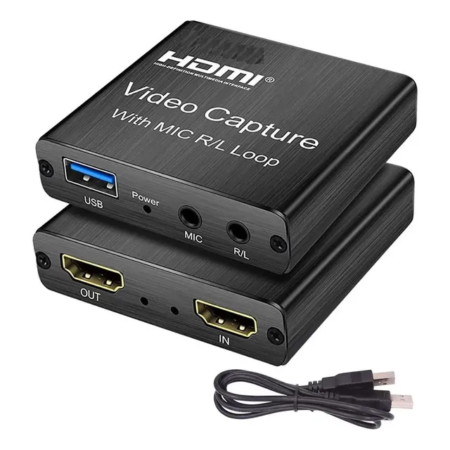 Tarjeta Capturador De Audio Y Vídeo Hdtv Full Hd 1080p 60fps Negro