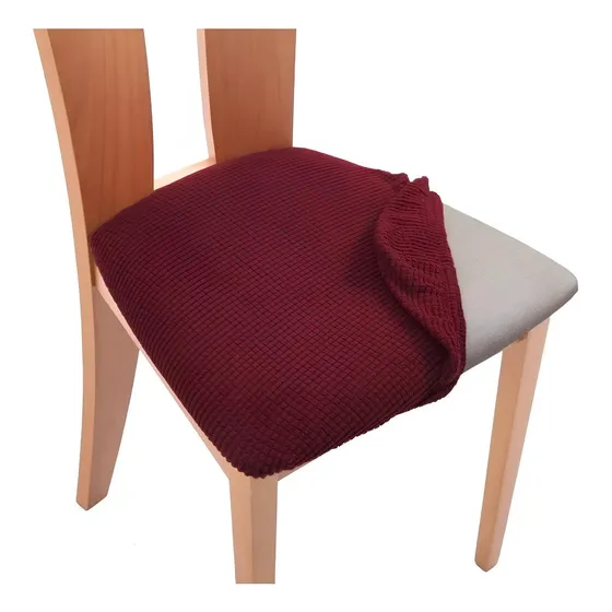 De 6 Funda De Asiento Para Silla De Comedor Color Burdeo