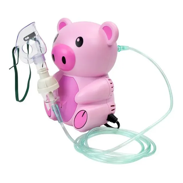 Nebulizador Super Silencioso Infantil Marca Dynarex Color Cerdito