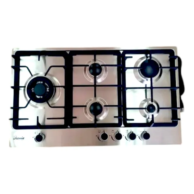 Tope De Cocina A Gas Acero Inoxidable 90cm 5 Hornillas