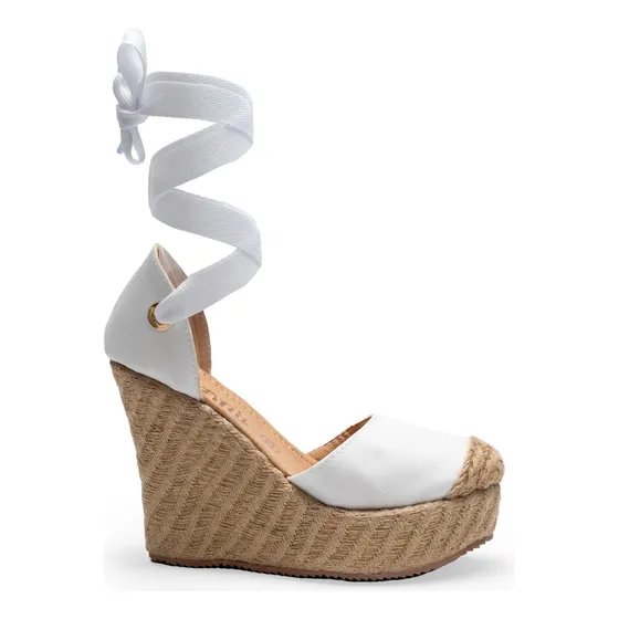 Alpargatas Plataformas Tacón Yute Natural Zapatos Moda Dama