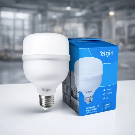 Lâmpada Super Bulbo Led T 40w 6500k(branca-fria) Alta Potencia Com 3200 Lúmens Bivolt E27 60hz - Elgin