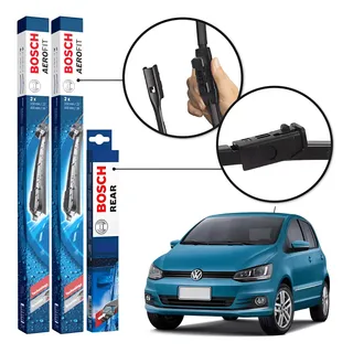 Kit Palheta Limpador Chuva Parabrisa Bosch Fox 2013 A 2018
