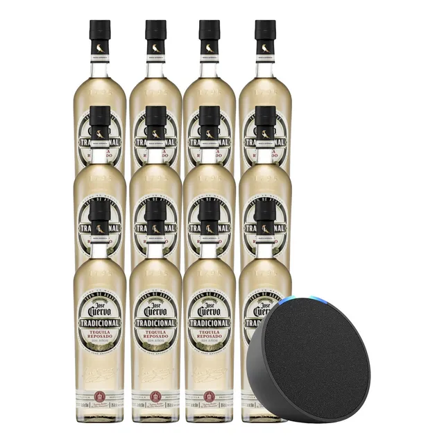 Caja De 12 Tequila Jose Cuervo Tradicional Reposado 950 Ml