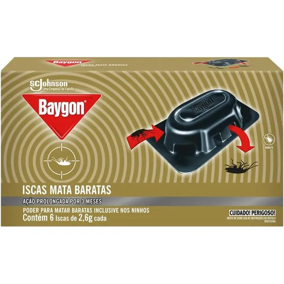 Armadilha Elimina Baratas Da Baygon 6 Iscas Envio Imediato