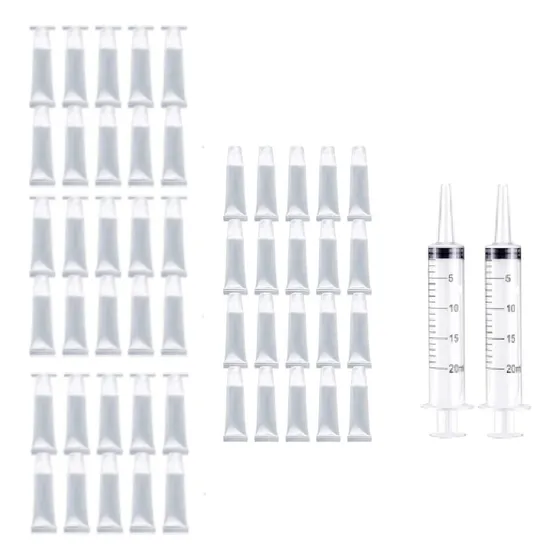 50 Pcs Brillo Labios En Tubos Vacíos Recargable Transparente