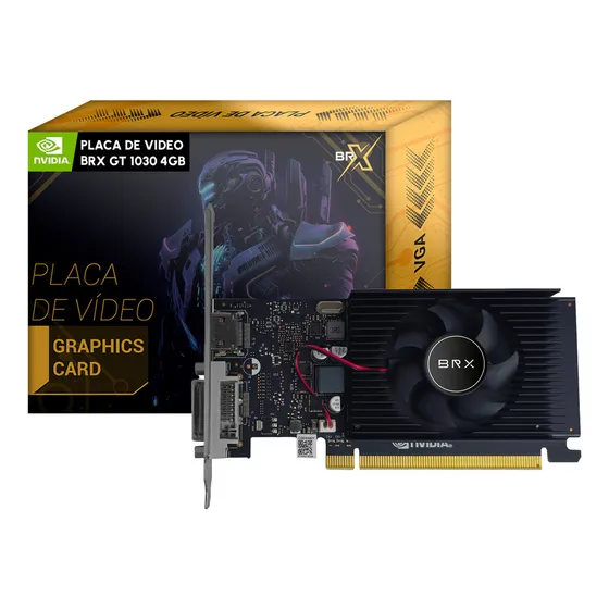 Placa De Vídeo Brx Nvidia Gt 1030 4gb Ddr4 Hdmi Vga