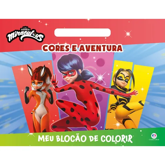 Ladybug - Cores e aventura, de Ramos, Alice. Meu blocão de colorir Editorial Ciranda Cultural, capa mole em português, 2022