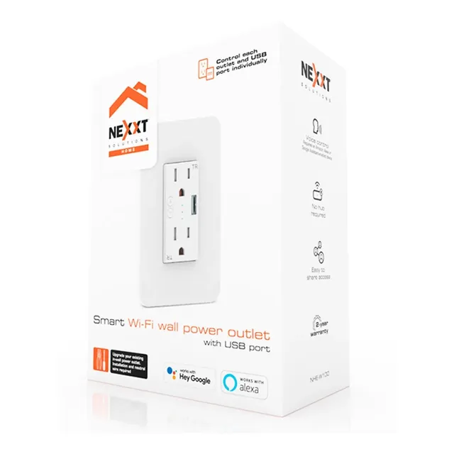 Tomacorrien Wifi Smart Nexxt Para Cajetín De Pared Domótica 