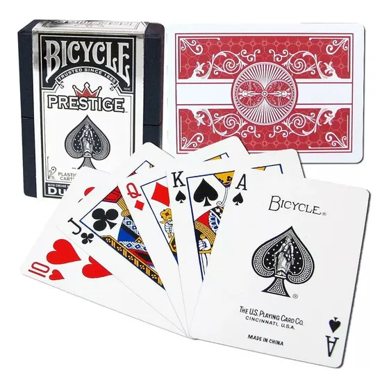 Cartas Bicycle Prestige Duraflex Rojas Poker (usado) Oferta