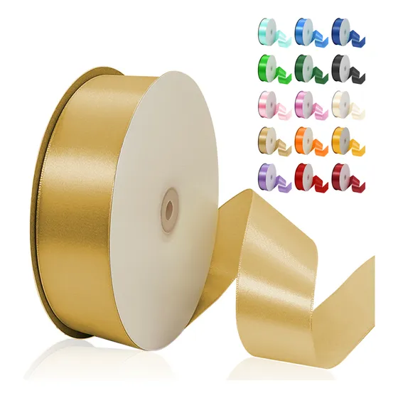 Rollo Liston Satinado Para Decoracion Ancho 4 Cm 91 Metros