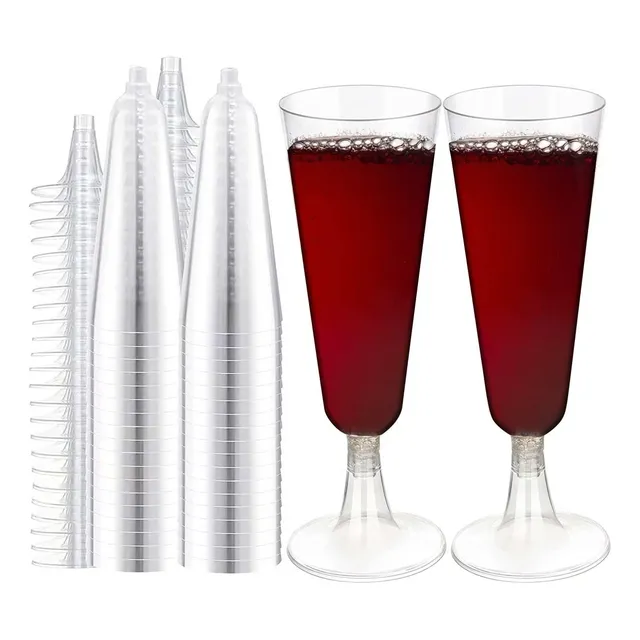 Copas Desechables Vino, Postres Plástico Premium 50 Piezas