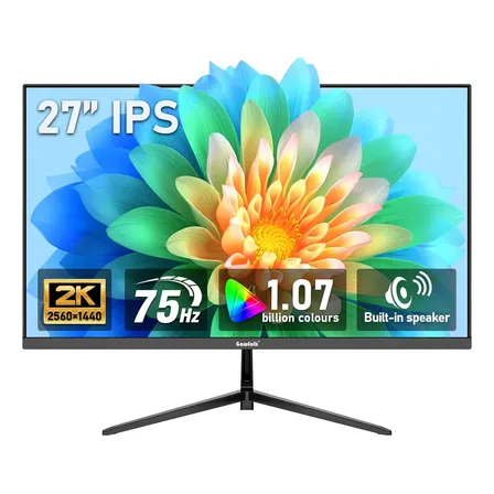 Monitor Gawfolk 27 Ips 2k Qhd 75hz Com Alto-falante Preto 127/220v