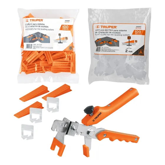 Kit Nivelación De Porcelanato 100 Cuñas Nivelador, 100clip