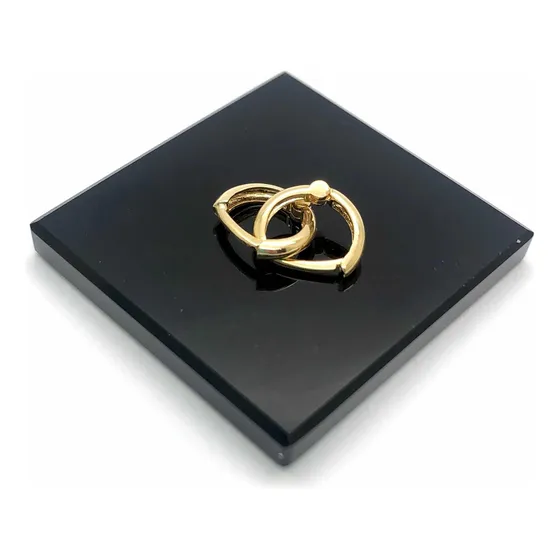 Brinco Para Segundo Furo Argola Trava Clip Ouro 18k N2