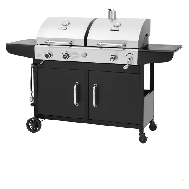 Parrillera Dual Gas Y Carbón Revoace Acero Inoxidable 