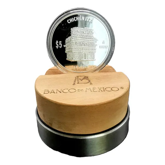 Estuche Con Onza La Iglesia Chichén Itzá Plata Proof 2011