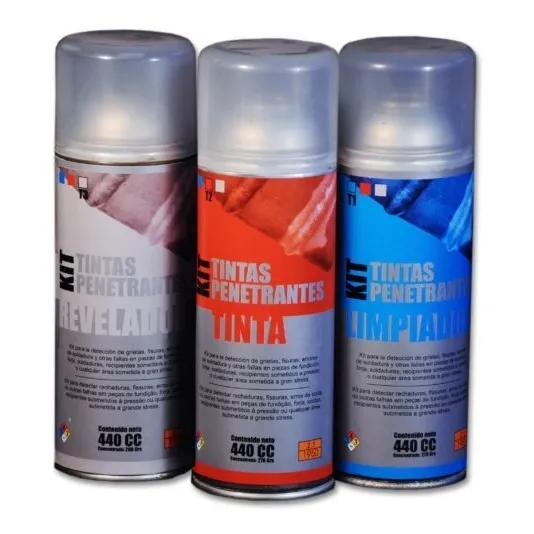 Kit De Tintas Penetrantes En Aerosol Ensayo Soldaduras