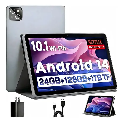 Tablet Pab Android 14 10.128GB+1TB TF Ram Octa-core Azul Wifi