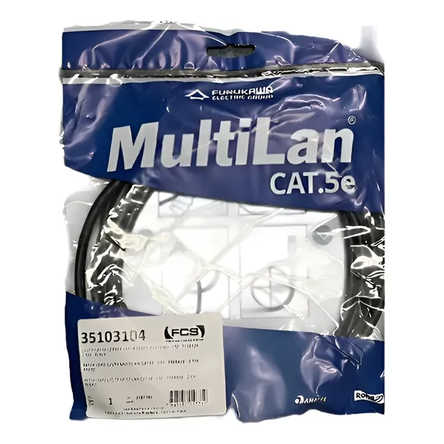 Patch Cord Cat.5 2.5mt Negro Furukawa  En Palermo