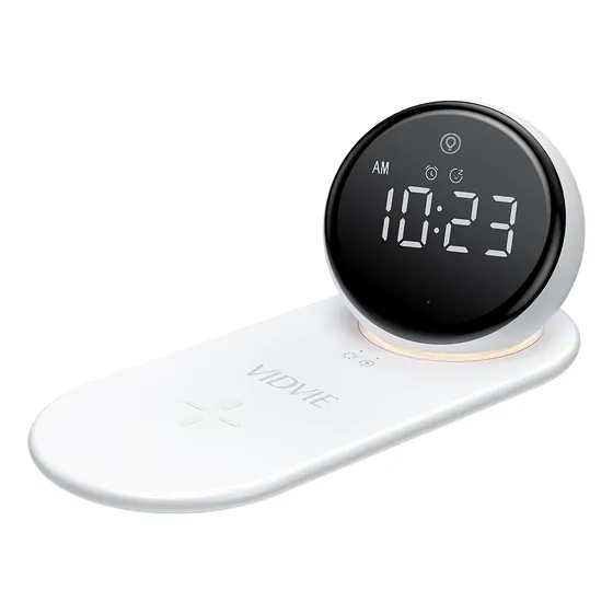 Cargador Inalámbrico 3en1 Reloj Y Parlante 1415 Imán Vidvie