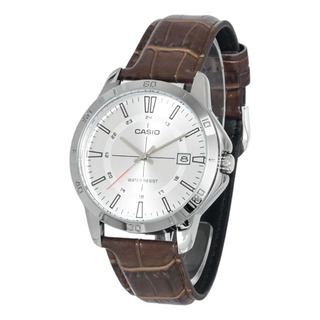 RelĂłgio Casio Masculino Social Mtp-v004l Prateado Marrom RelĂłgio Casio Masculino Social Mtp-v004l Prateado Marrom