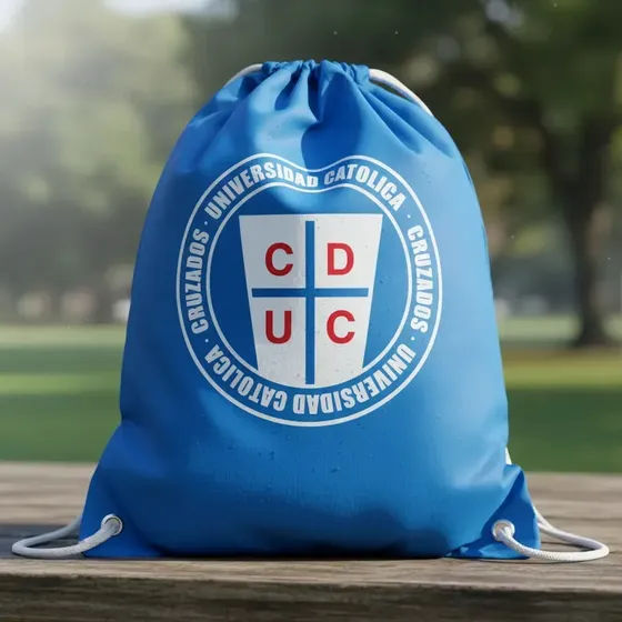 Morral Urbano Titanio Universidad Católica Celeste Poliéster Cordón