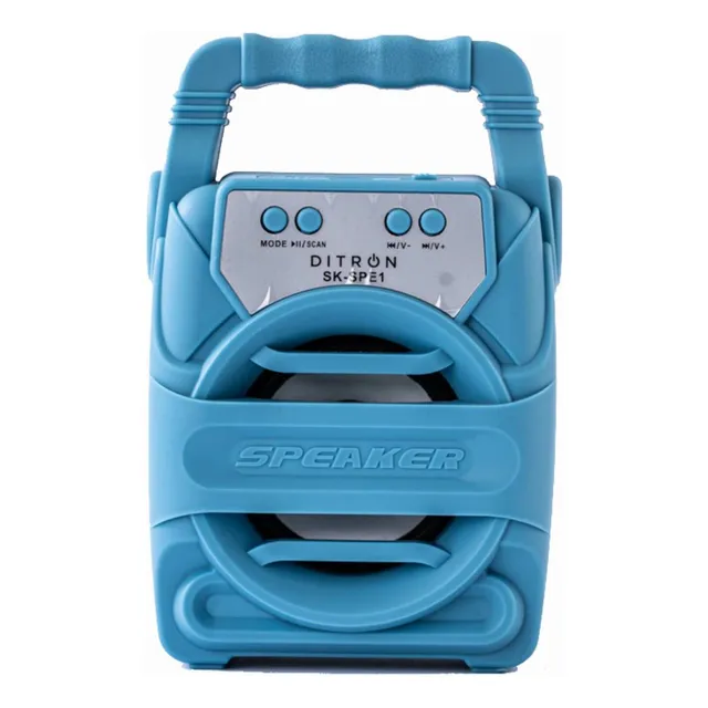 Parlante Portatil Bluetooth Retroiluminado Usb Tarjeta Sd 