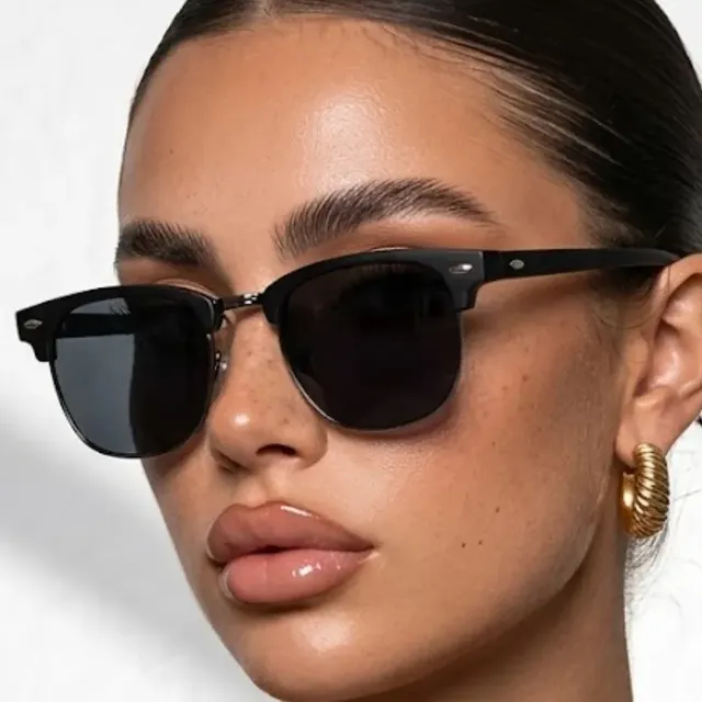 Óculos De Sol Feminino Club Premium Luxo Moderno Proteção