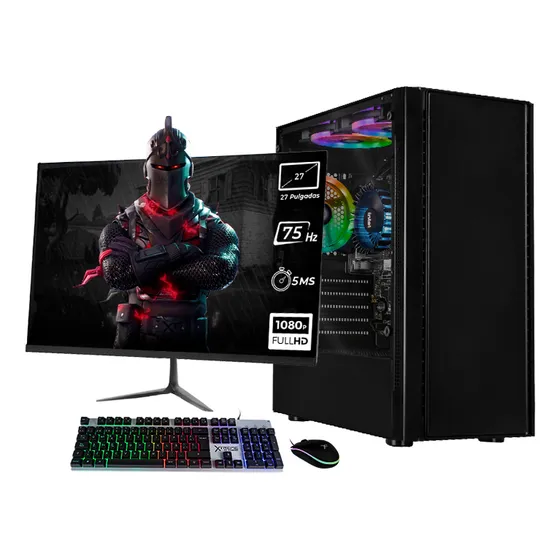 Xtreme Pc Gaming Computadora Intel Core I9 12900 16gb Ssd 1tb Monitor 27 75hz Wifi Nyx Black