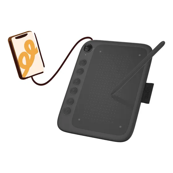 Mesas Digitalizadoras Ugee Q6 Tablet Desenho Android Preto