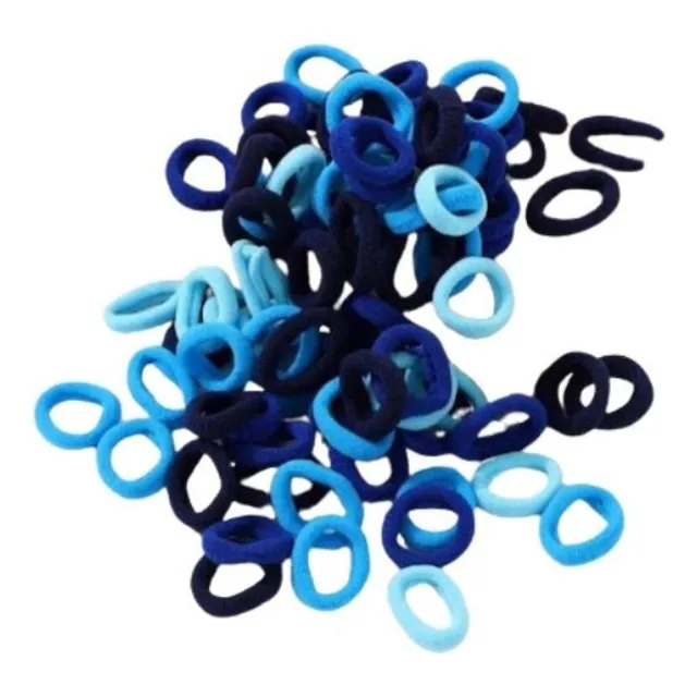 Colas Lycra Paquete X Docena Para Niñas Color Azul Escolar