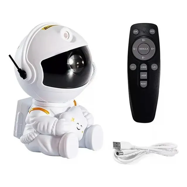 Lampara Led Astronauta Usb Proyector Estrella Galaxia Nebula