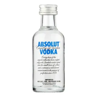 Vodka Absolut Natural Miniatura 50ml Produto Original Vodka Absolut Natural Miniatura 50ml Produto Original