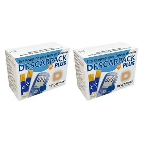 Fita De Glicose Tira Glicemia Descarpack 200 Unidades Com Nf