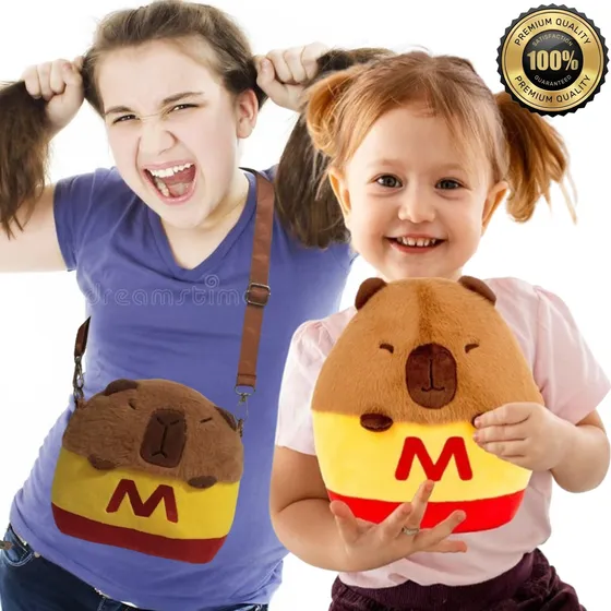 Bolso Peluche Felpa Tipo Patatas Fritas Capibara Chigüire