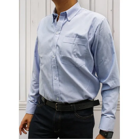 Camisa Oxford Dotacion Empresarial Elegante Manga Larga