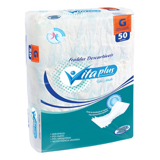 Fralda Geriátrica Adulto G Vita Plus Care Com 50 Unidades Fralda Geriátrica Adulto G Vita Plus Care Com 50 Unidades