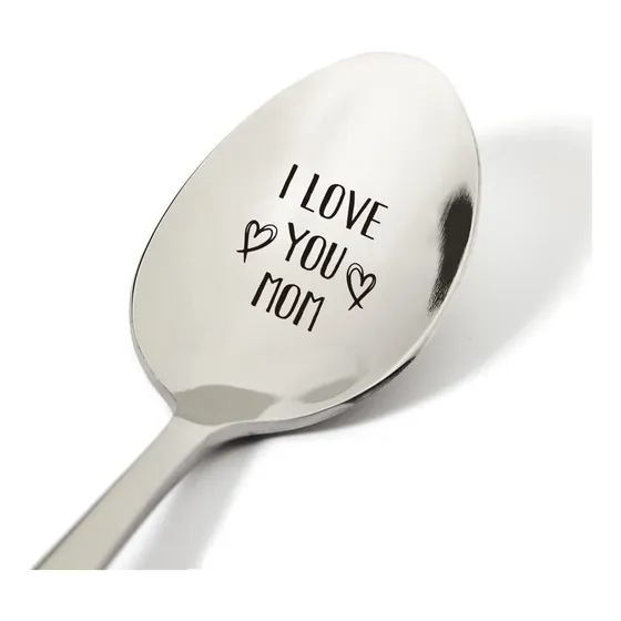 Best Mom Gift Idea Cuchara Grabada Acero Inoxidable Texto  I
