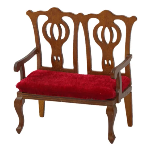 1:12 Silla De Muñeca A Escala Decoración Silla Doble