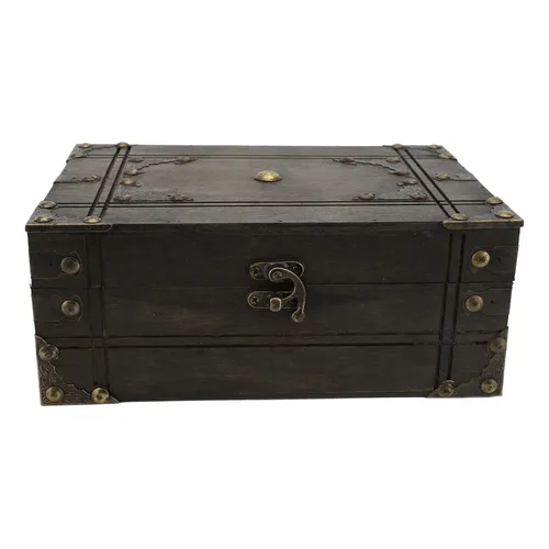 N Vintage Wooden Suitcase, Decoration, Wooden Chest With L