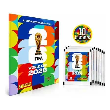 Álbum Copa Do Mundo Oficial 2026 Brochura + 70 Figurinhas