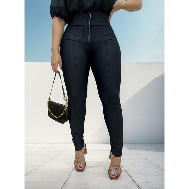 Calça Lipo Preta Power Suplex Super Conforto E Emagrecedora Calça Lipo Preta Power Suplex Super Conforto E Emagrecedora