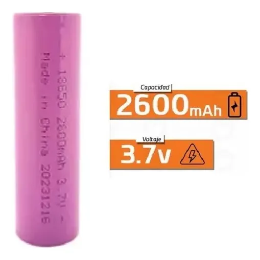 Batería De Litio 18650 Recargable Ctechi 3.7v 2600mah Real