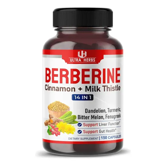 Berberina Complejo 14 en 1 Ultra Herbs 150 Cápsulas Veganas