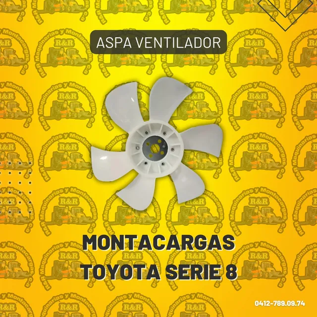 Aspa Ventilador Montacargas Toyota Serie 8