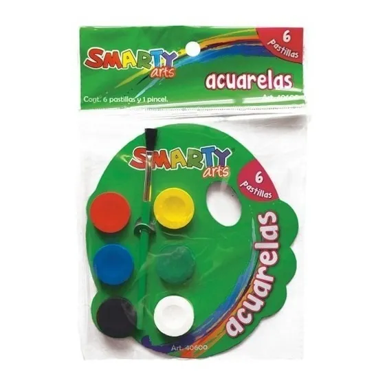 Acuarela Smarty 6 Colores 40600 Pack C/30precio De Mayoreo